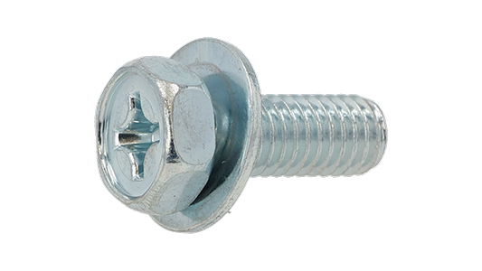 鉄(+)六角アプセット頭セムス小ねじ PD＝1 (平座φ14x1.0 組込)